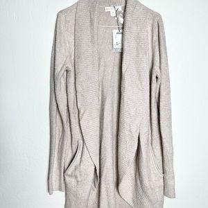 NWOT Barefoot Dreams Circle Cardigan Stone Size M
